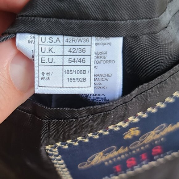 Brooks Brothers Pinstripe 1818 Regent Suit – Black – VBC – 42R - Picture 4 of 6